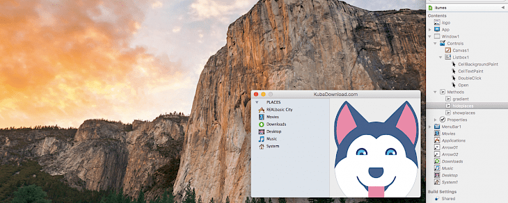 Create Finder Sidebar in Xojo IDE using ListBox component