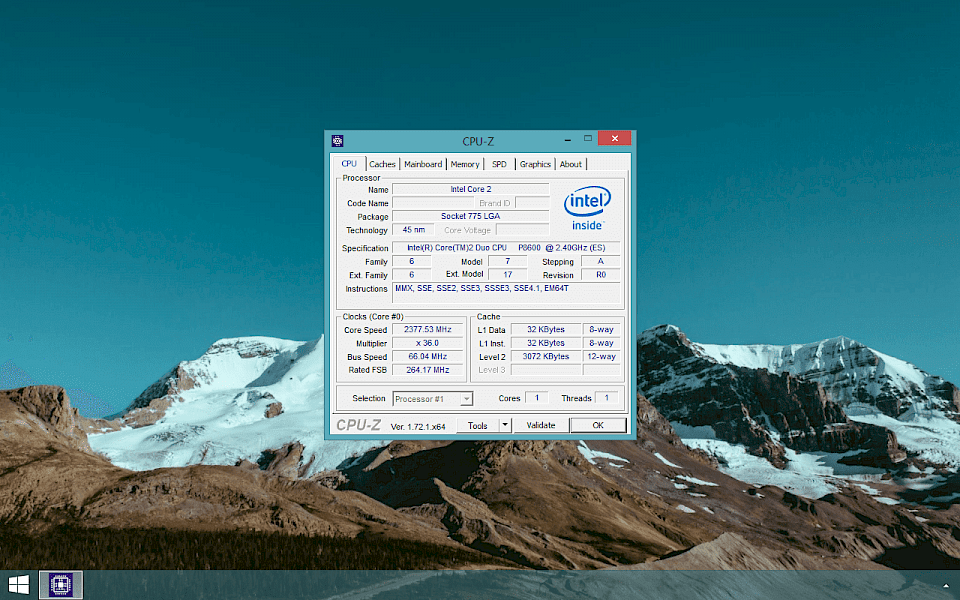Screenshot of CPU-Z software running on Windows 10.