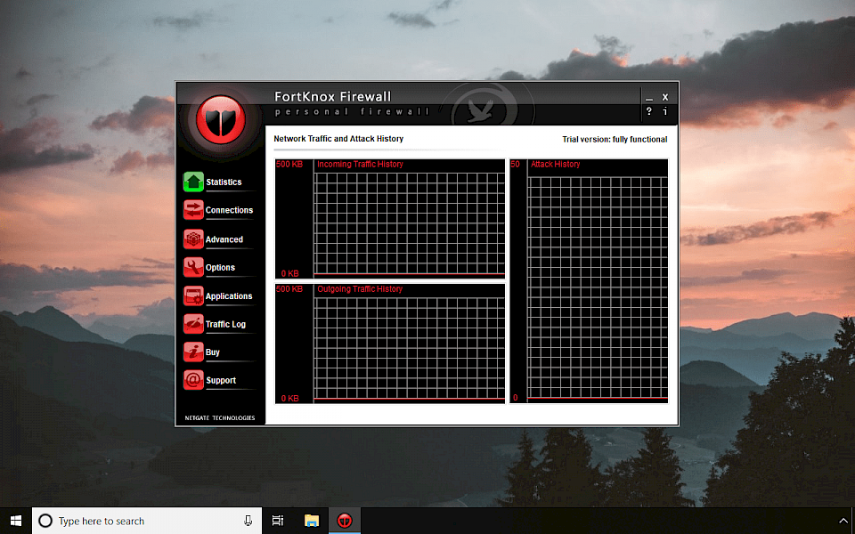 FortKnox Firewall installed on Windows 10 screenshot