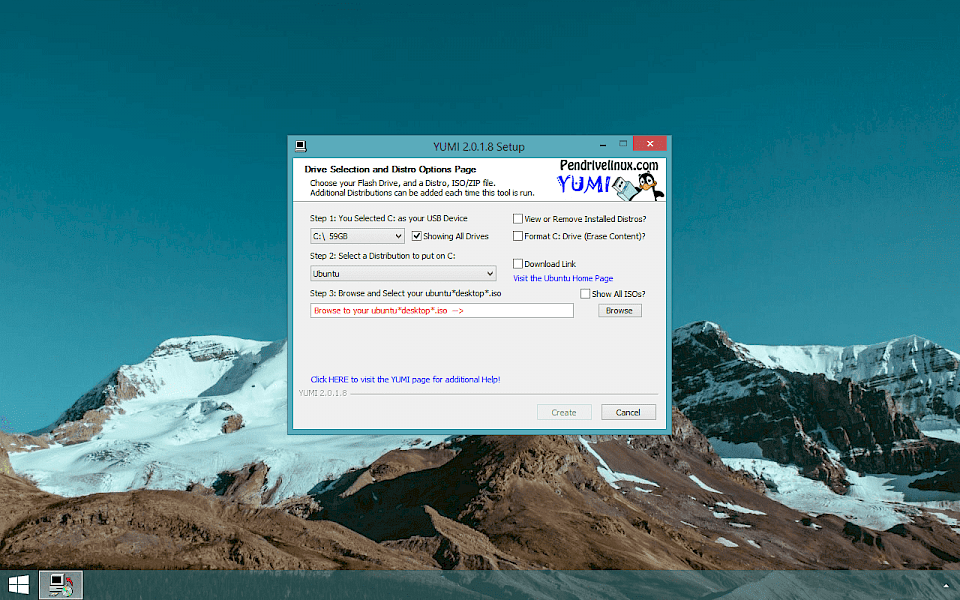 Screenshot of YUMI software running on Windows 10.