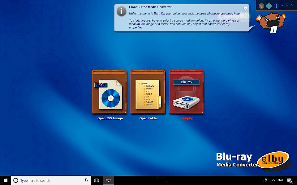 Screenshot of CloneBD software running on Windows 10.