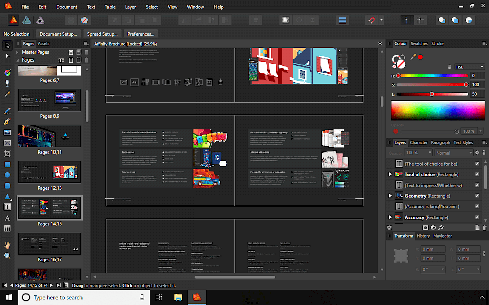 Affinity Publisher screenshot Windows 10