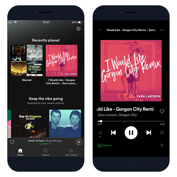 Spotify++ IPA installed on iOS 12