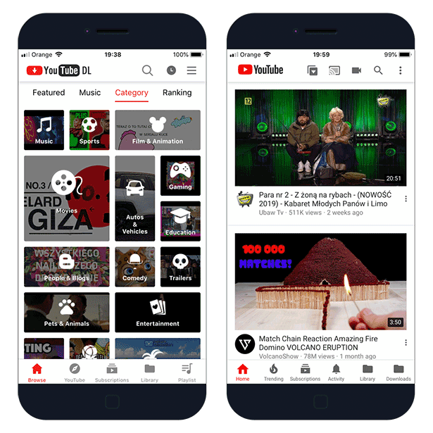 YouTube++ and YouTube Download on iOS 12