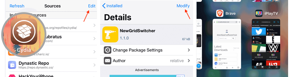 Native app switcher for iOS