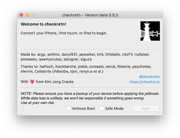 checkra1n Jailbreak Tool on Mac