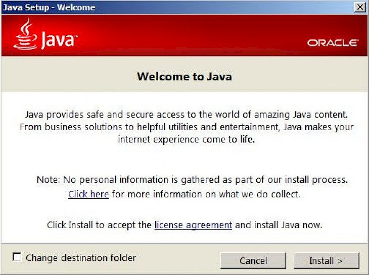 Java Runtime Environment 1.7.0.45 (64-bit)