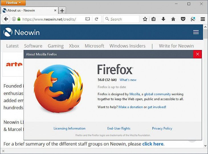 Firefox 56.0.1
