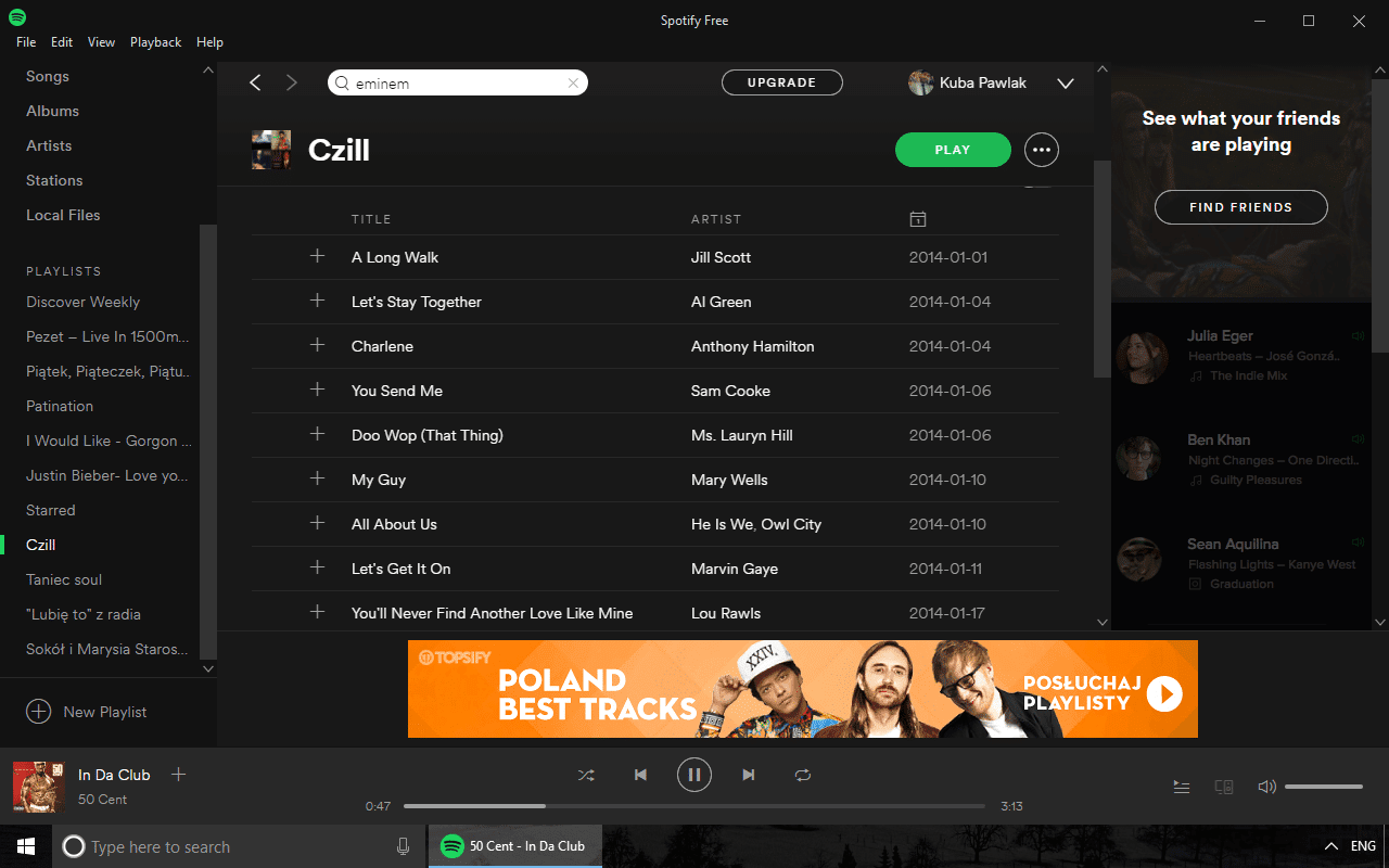 where does spotify download music to pc