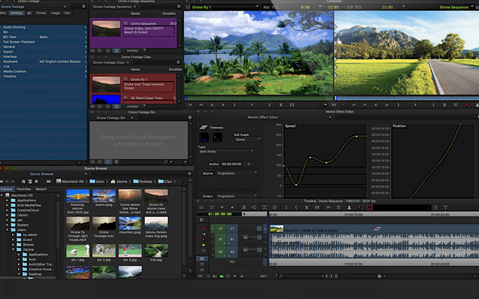 Screenshot of Media Composer First software running on Windows 10.