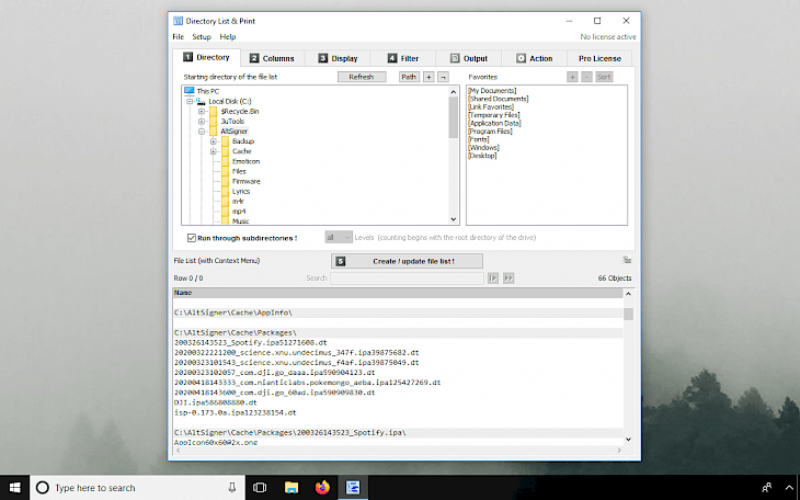 Directory List & Print 4.29 free downloads