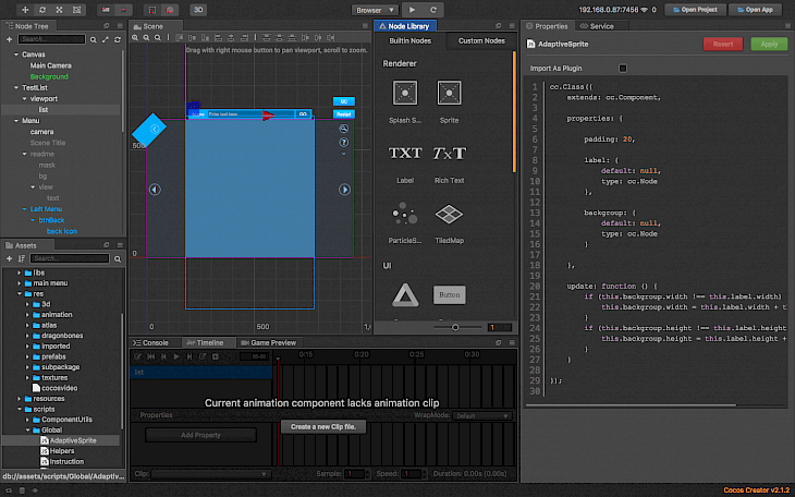 cocos creator animation with data