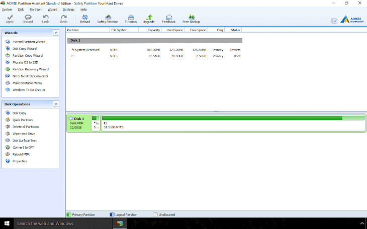 AOMEI Partition Assistant Pro 10.1 free instals