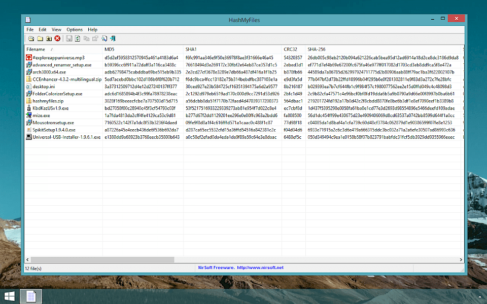 HashMyFiles Rus 2.44 free download