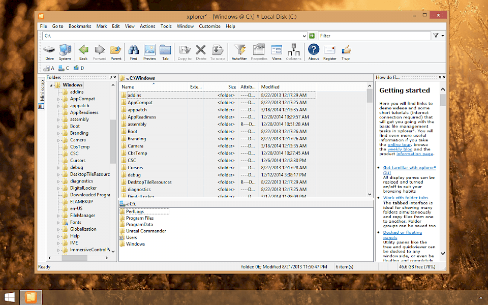 Screenshot of xplorer2 software running on Windows 10.