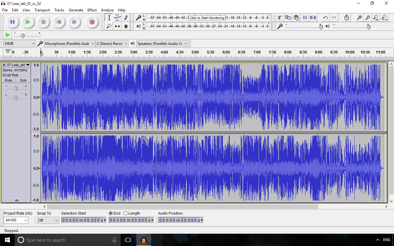 audacity multitrack recording