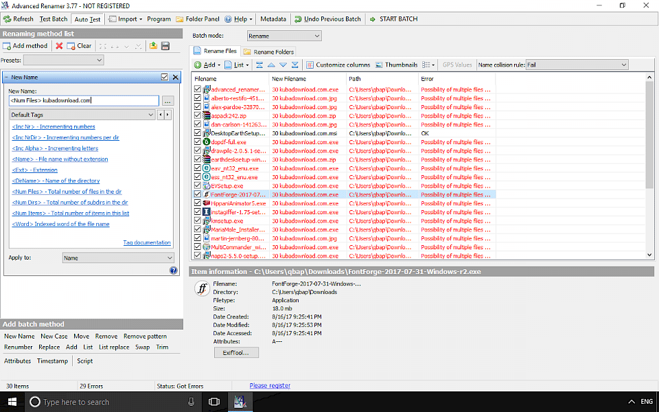 bulk file renamer windows 10