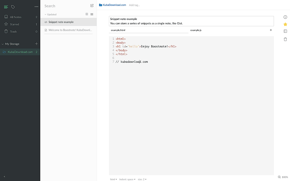 boostnote markdown code snippet coloring