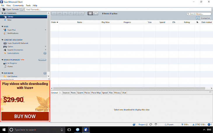 Vuze Bittorrent Client