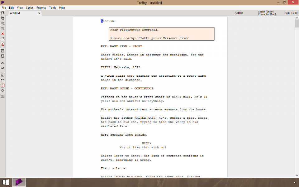 celtx script final draft format