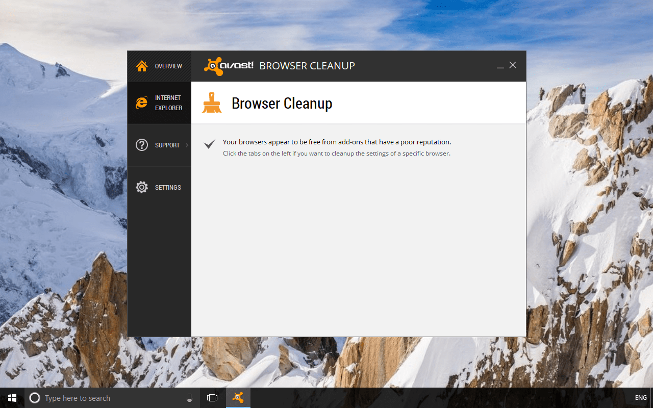 avast browser cleanup disable