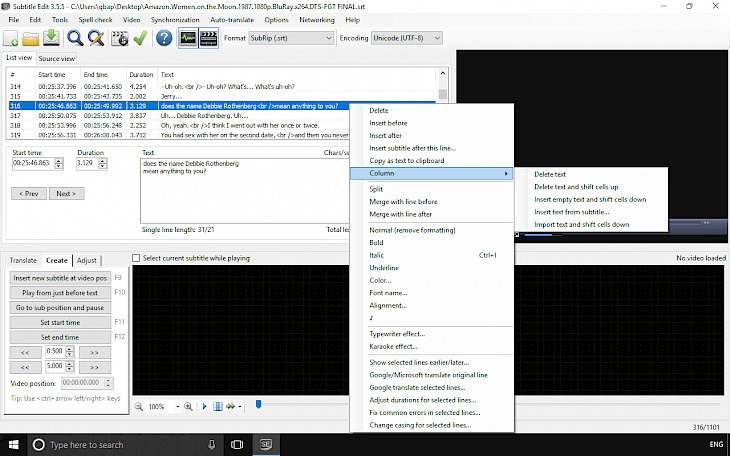 aegisub change script position for multiple lines