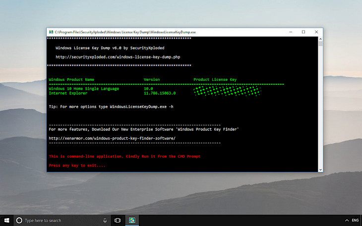 Windows License Key Dump