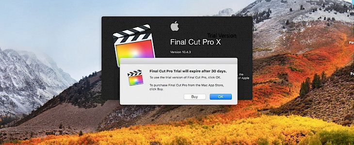 final cut pro x free trial