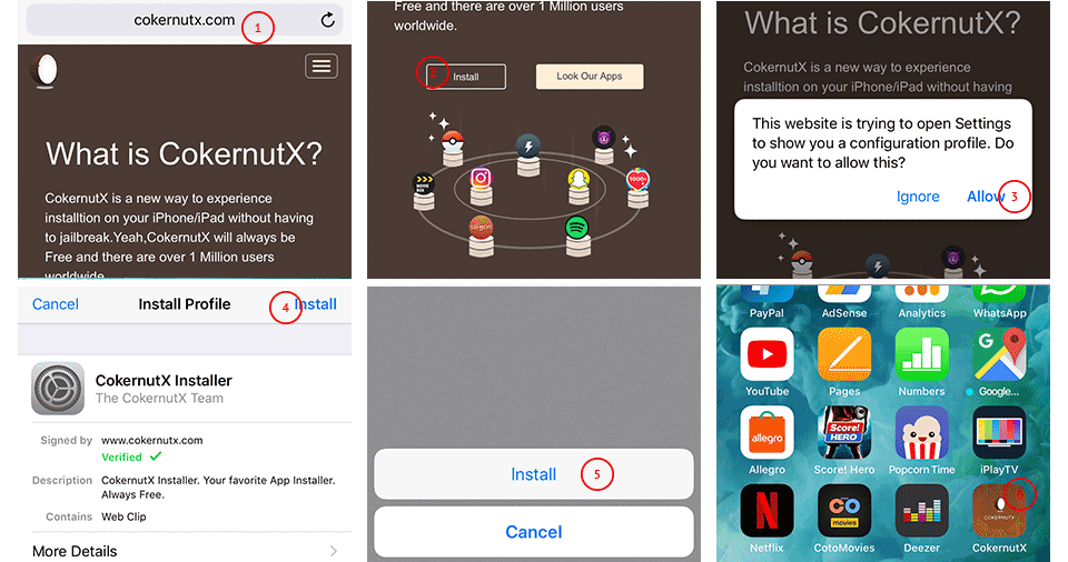 How to install CokernutX on iOS. Step-by-step guide.