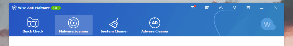 Wise Anti Malware Menu Features