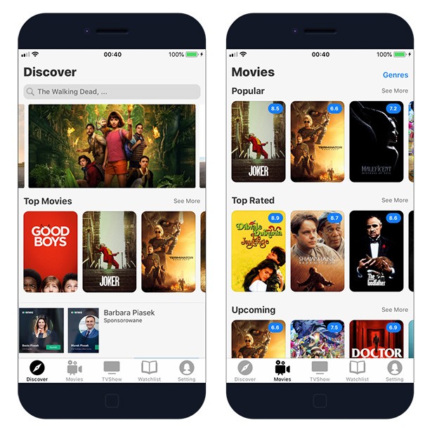 Box Loca Movie App for iPhone
