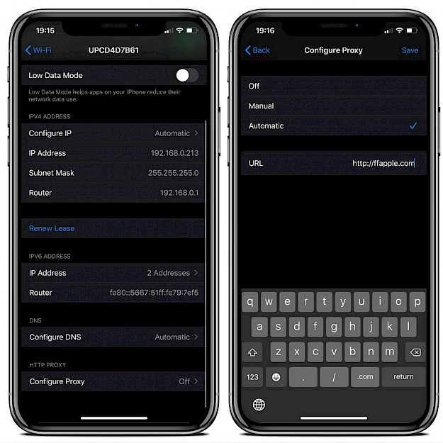 Set Proxy on iOS 13