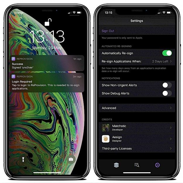 ReProvision Settings on iOS 13.5