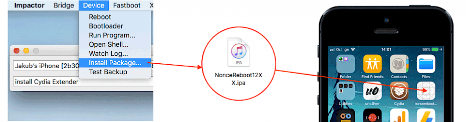 Install IPA package on iOS using Cydia Impactor app