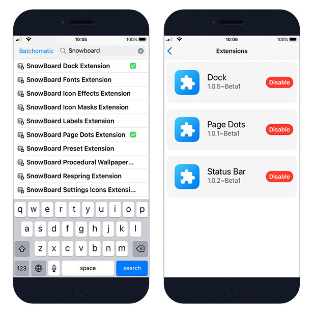 SnowBoard Extensions for iOS