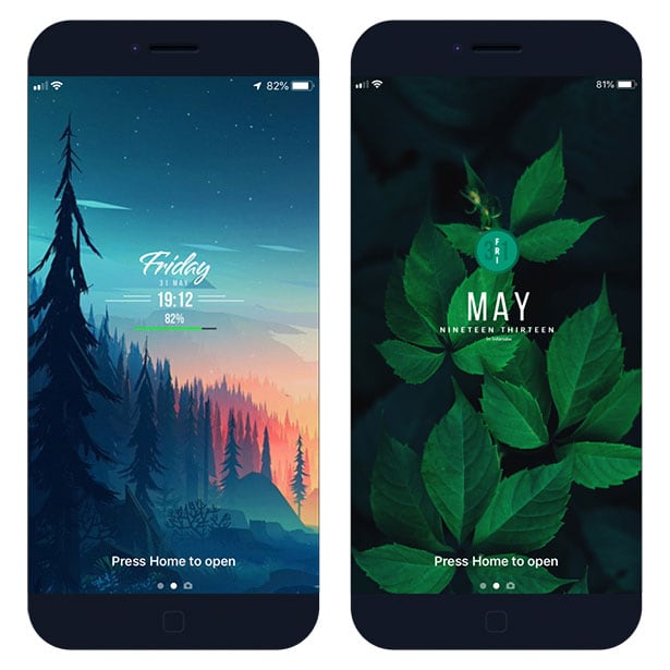 iPhone Lockscreen Themes on iOS 12