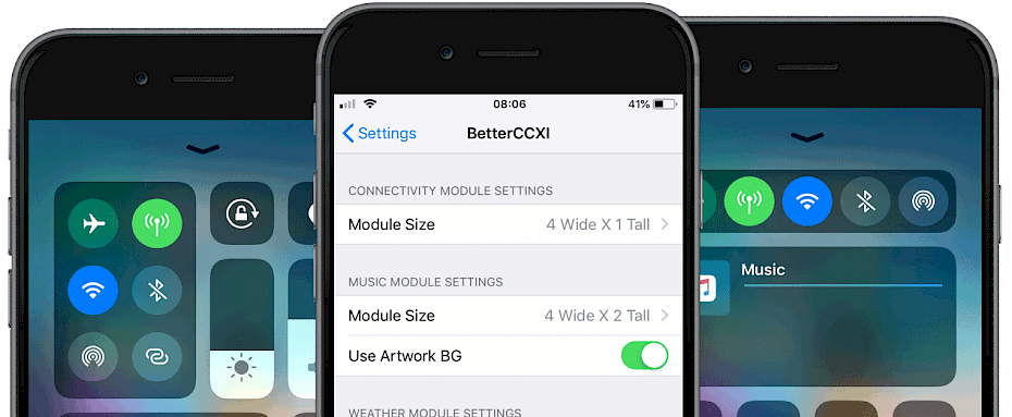 BetterCCXI for iOS - the enhanced Control Centre