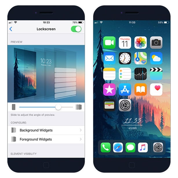 XenHTML time widgets on iOS homescreen