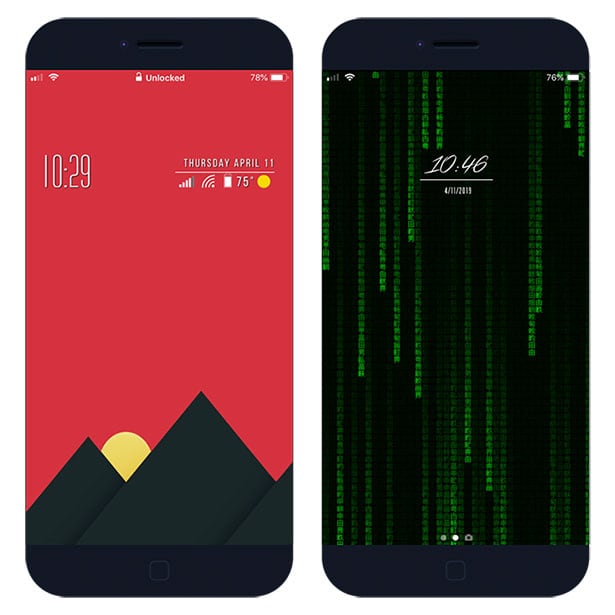 Xen HTML widgets running on iOS 12 lockscreen