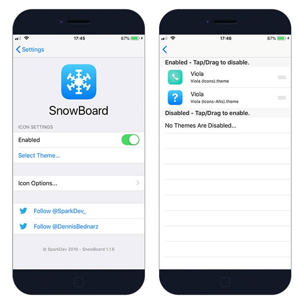 Install Viola via SnowBoard jailbreak app