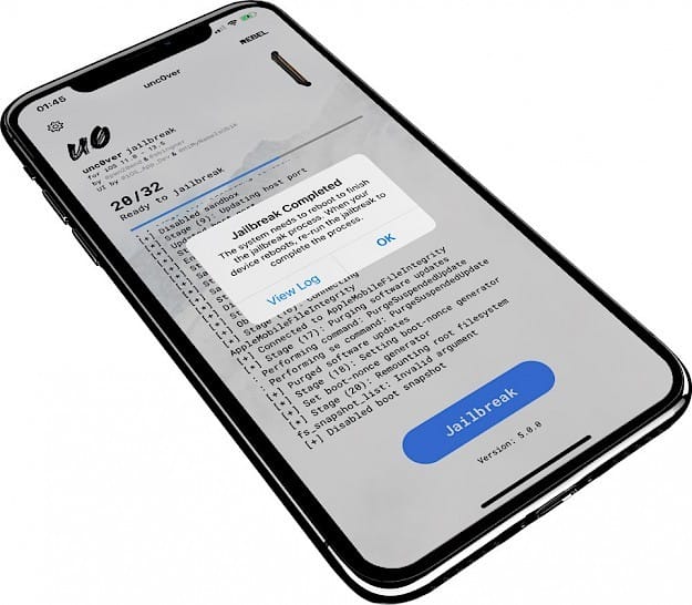 unc0ver jailbreak completed on iOS 13