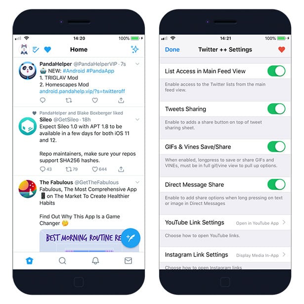 Download IPA package for Twitter++ iOS