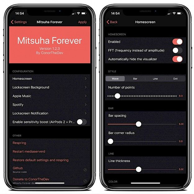 Mitsuha Forever Tweak Settings