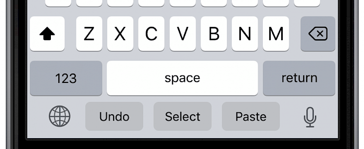 ActionBar tweak adds quick actions to iOS keyboard