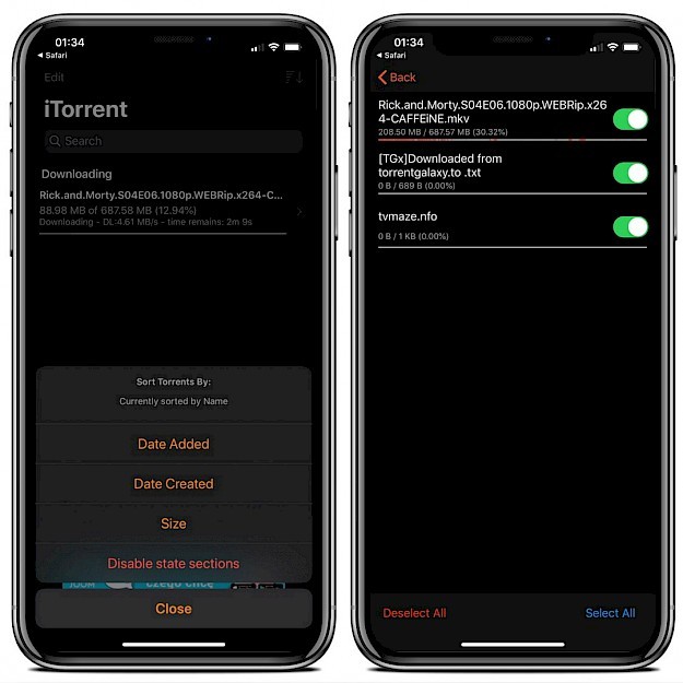 iTorrent for iOS