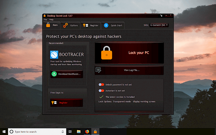 Desktop Secret Lock