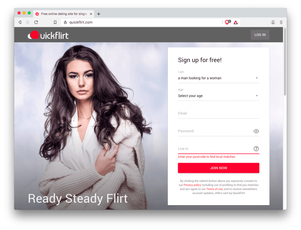 QuickFlirt - free online dating site for computer