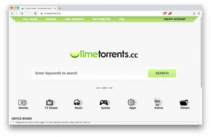 LimeTorrents Site