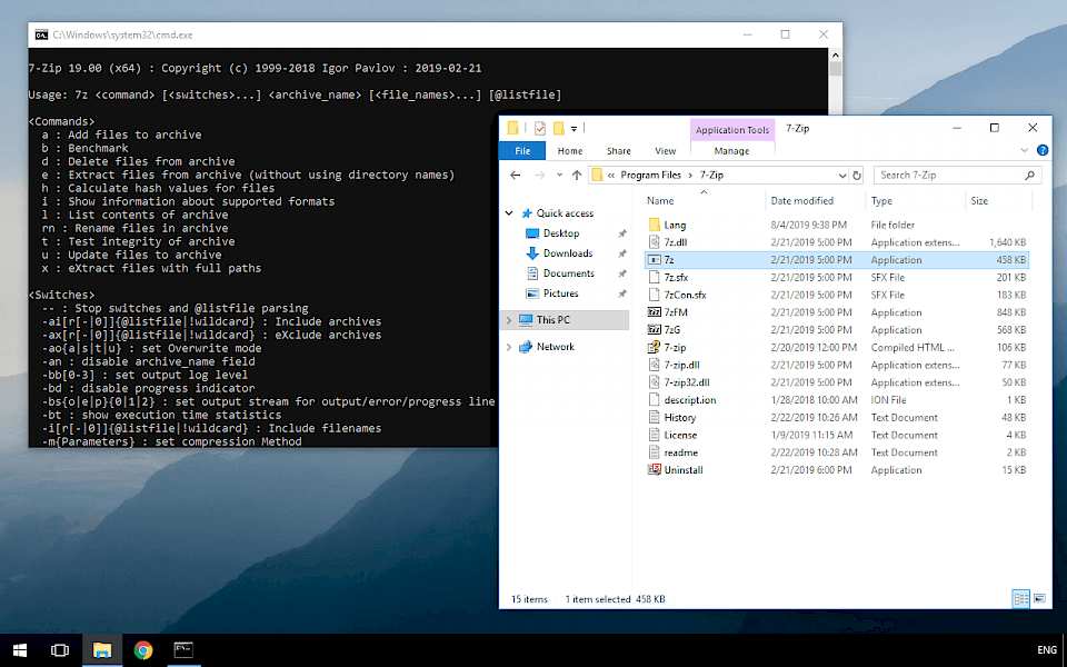 extract zip command line windows 10