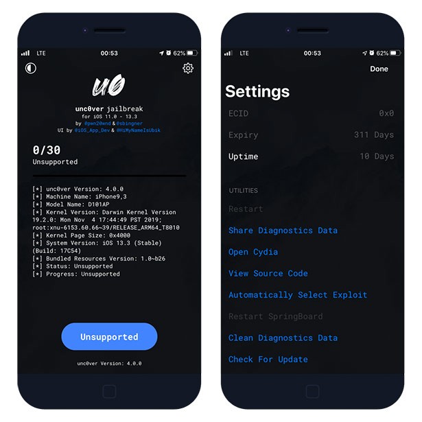 unc0ver iOS 13